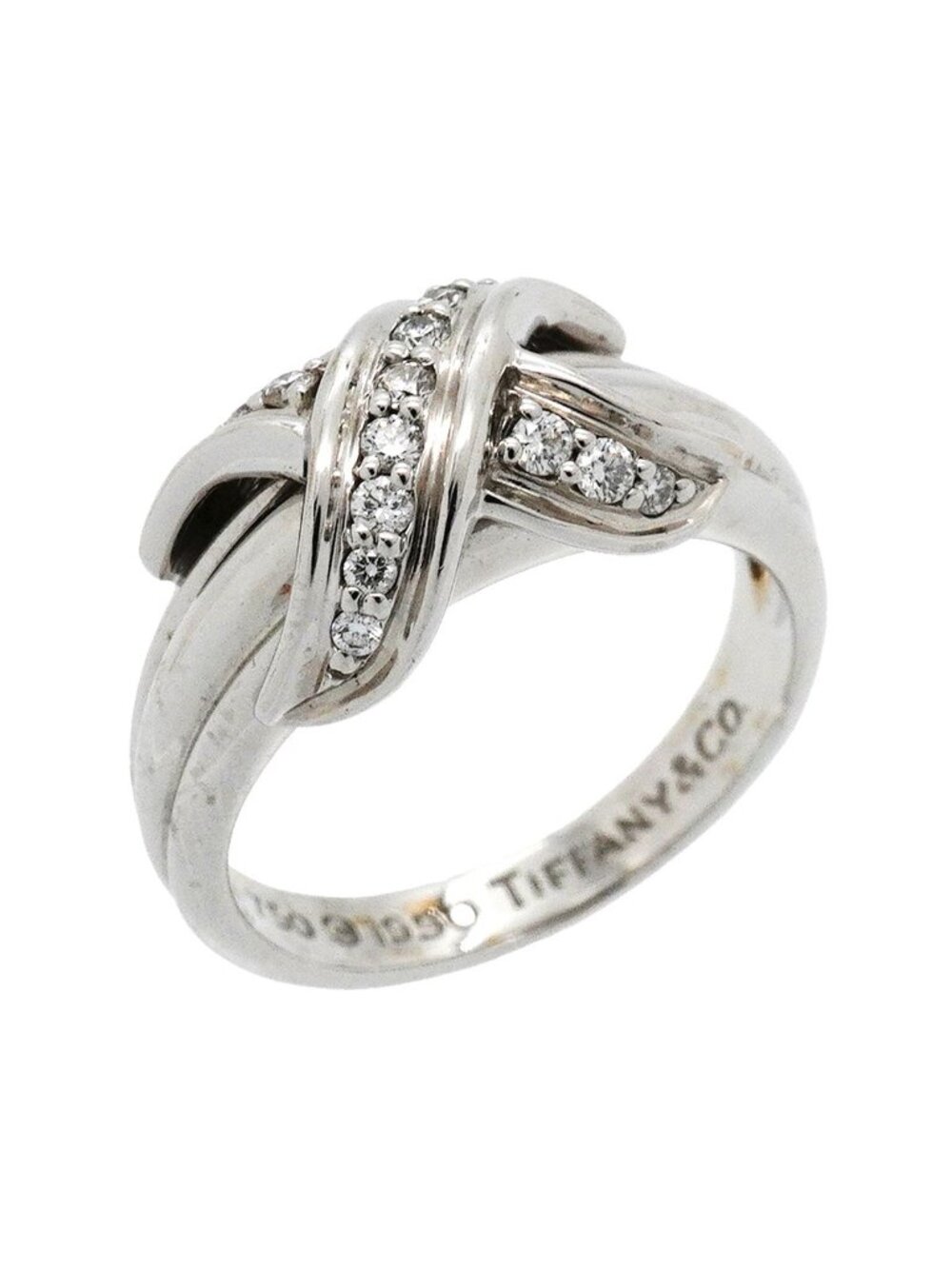 Tiffany & Co Ring Signature 18k White Gold Diamond